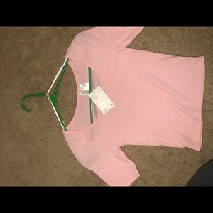 Forever 21 ribbed light pink crop top size XS